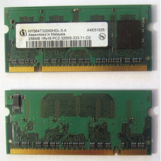 Модуль памяти для ноутбуков 256MB DDR2 SODIMM PC3200 (Пермь)