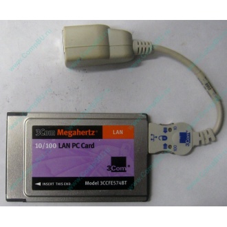 Сетевая карта для ноутбука 3COM Mehahertz 3CCFE574BT (PCMCIA) - Пермь
